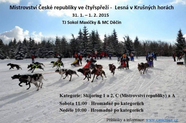 Zimní závody psích spřežení a skijöringu