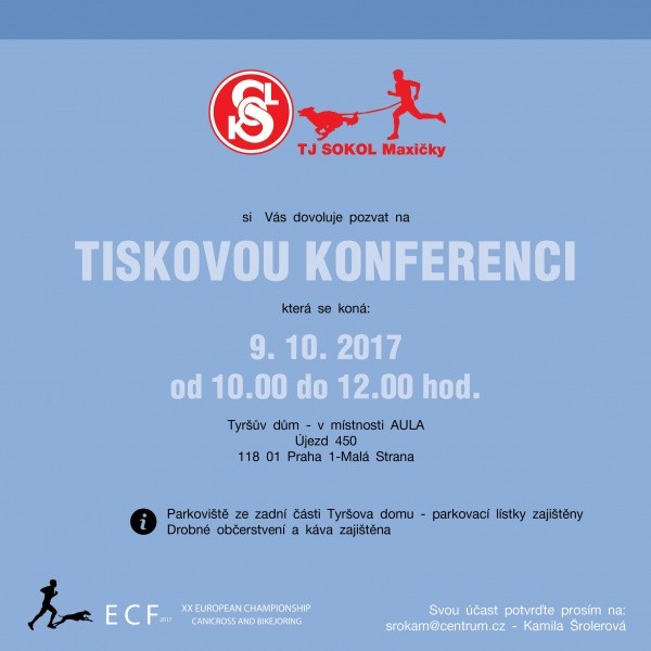 TISKOVÁ KONFERENCE 9. 10. 2017 od 10hod v Tyršově domě